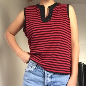 Red Striped Tank Shirt❤️